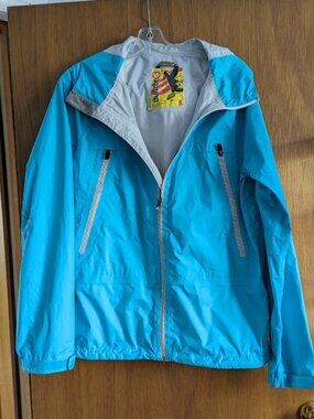 Men's BURTON Dryride Slick 2.5L Full Zip Hooded Vented Coat Jacket size Small